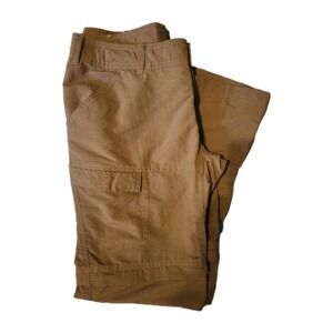 The North Face Pants Shorts Sz 10 Hiking 100% Nylon‎ Flat Front Zip Away